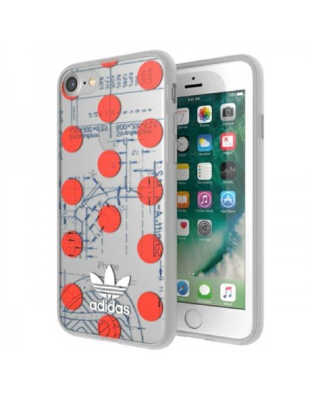 Adidas OR Clear Case 70S iPhone SE 2020/ 6/6s/7/8 / SE 2022 czerwony/red 28494