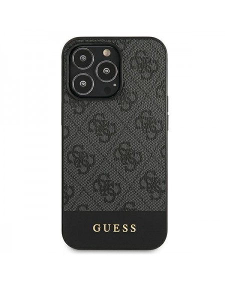 Guess GUHCP13LG4GLGR iPhone 13 Pro / 13 6,1" szary/grey hardcase 4G Stripe Collection