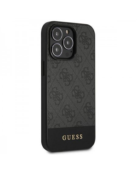 Guess GUHCP13LG4GLGR iPhone 13 Pro / 13 6,1" szary/grey hardcase 4G Stripe Collection