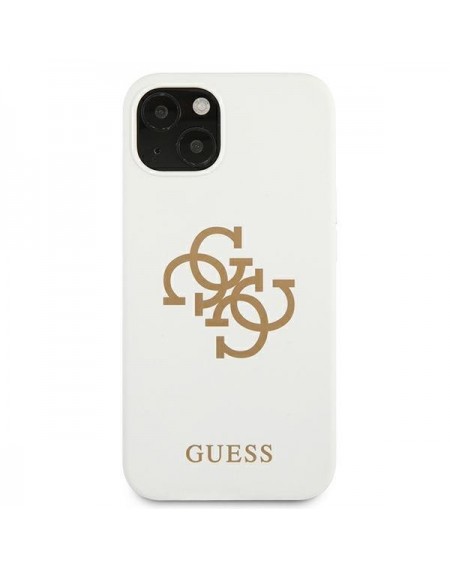 Guess GUHCP13SLS4GGWH iPhone 13 mini 5,4" biały/white hard case Silicone 4G Logo