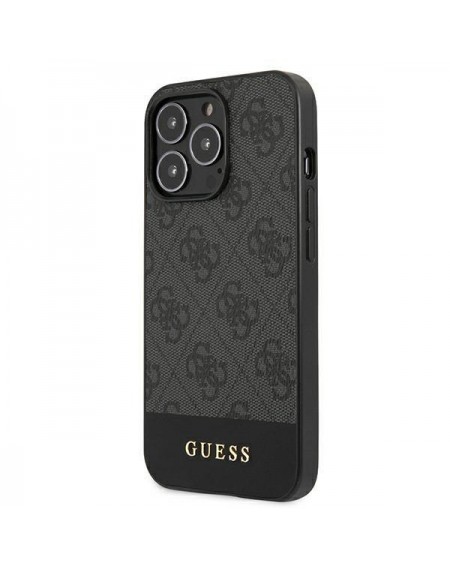 Guess GUHCP13XG4GLGR iPhone 13 Pro Max 6,7" szary/grey hardcase 4G Stripe Collection
