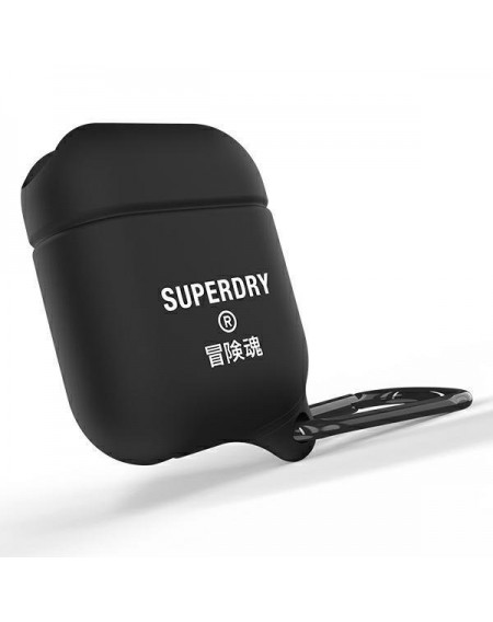 SuperDry AirPods Cover Waterproof czarny /black 41692