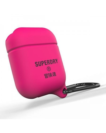 SuperDry AirPods Cover Waterproof różowy /pink