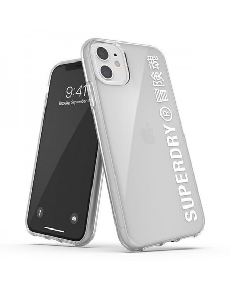 SuperDry Snap iPhone 11 Clear Case biały /white 41578