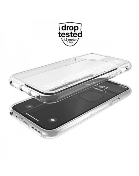 SuperDry Snap iPhone 11 Pro Clear Case biały/white 41579