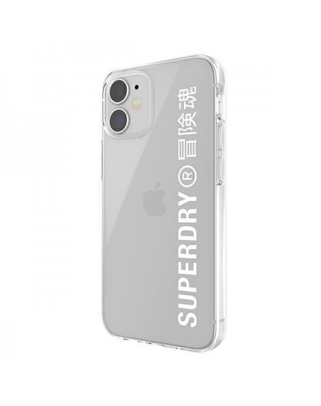 SuperDry Snap iPhone 12 mini Clear Case biały/white 42593