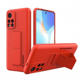 Wozinsky Kickstand Case Silicone Stand Cover for Xiaomi Redmi 10 Red