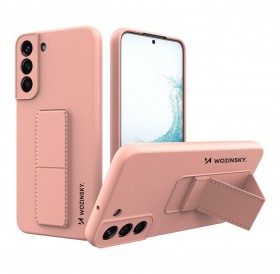 Wozinsky Kickstand Case Silicone Stand Cover for Samsung Galaxy S22 + Pink