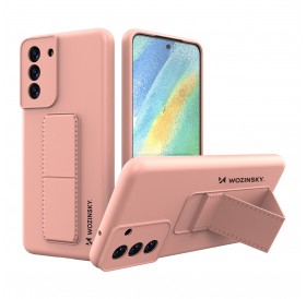 Wozinsky Kickstand Case Silicone Stand Cover for Samsung Galaxy S21 FE Pink