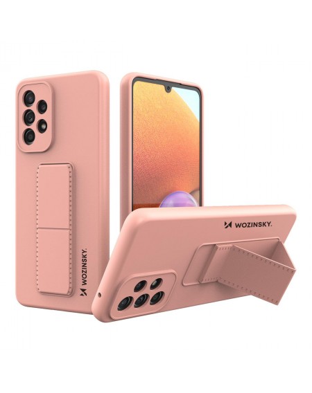 Wozinsky Kickstand Case Silicone Stand Cover for Samsung Galaxy A33 5G Pink