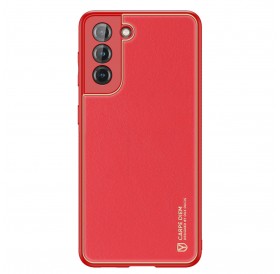 Dux Ducis Yolo elegant cover made of ecological leather for Samsung Galaxy S21 FE red
