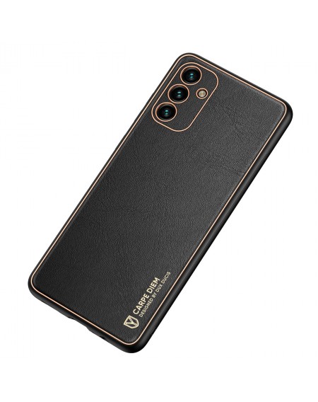 Dux Ducis Yolo elegant cover made of ecological leather for Samsung Galaxy A13 5G black