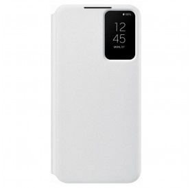 Samsung Smart Clear View Standing Cover Case Antibacterial Smart Flip Case Samsung Galaxy S22 + (S22 Plus) White (EF-ZS906CWEGEE)