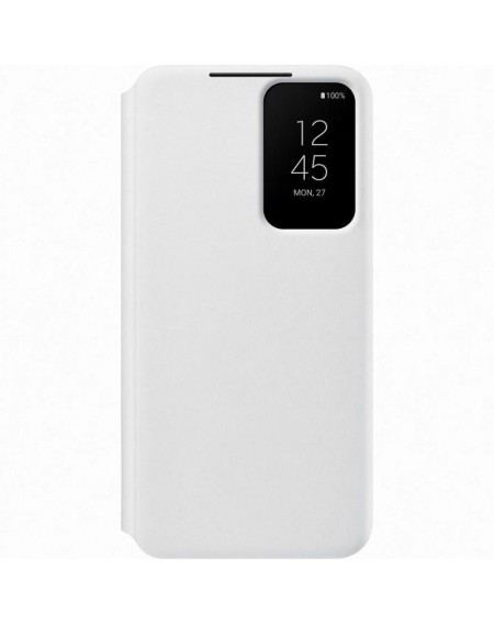 Samsung Smart Clear View Standing Cover Case Antibacterial Samsung Galaxy S22 Smart Flip Case white (EF-ZS901CWEGEE)