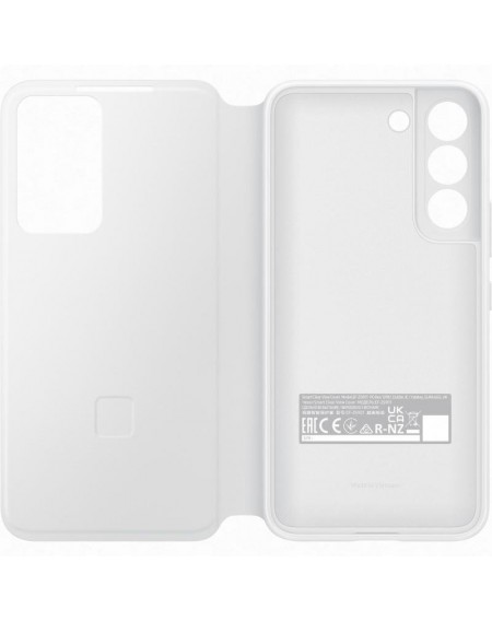 Samsung Smart Clear View Standing Cover Case Antibacterial Samsung Galaxy S22 Smart Flip Case white (EF-ZS901CWEGEE)