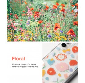Ringke Fusion Design Armored Case Cover with Gel Frame for Samsung Galaxy S22 + (S22 Plus) transparent (Wild flowers) (F593R51)