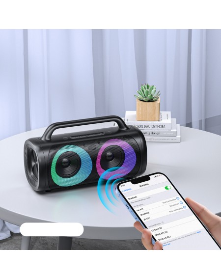 Joyroom 5.1 wireless bluetooth speaker with LED color lighting black (JR-MW02)