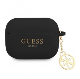 Guess GUAPLSC4EK AirPods Pro cover czarny/black Silicone Charm 4G Collection