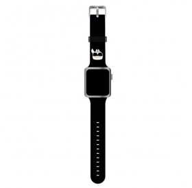 Karl Lagerfeld Pasek KLAWMSLKK Apple Watch 38/40/41mm czarny/black strap Silicone Karl Heads