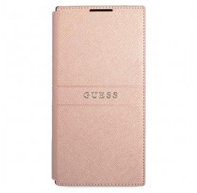 Guess GUBKS22LPSASBPI S22 Ultra S908 różowy/pink book Saffiano Stripes