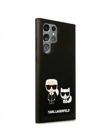 Karl Lagerfeld KLHCS22LSSKCK S22 Ultra S908 hardcase czarny/black Silicone Karl & Choupette