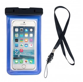 Waterproof phone bag pouch for swimming pool blue