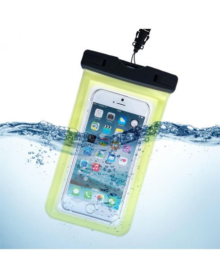 Waterproof phone bag pouch for swimming pool yellow
