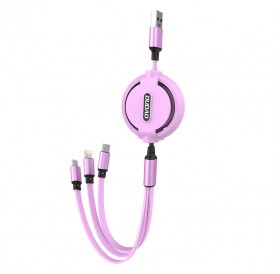 Dudao L8H 3in1 cable extendable 1.1m purple (L8H-purple)