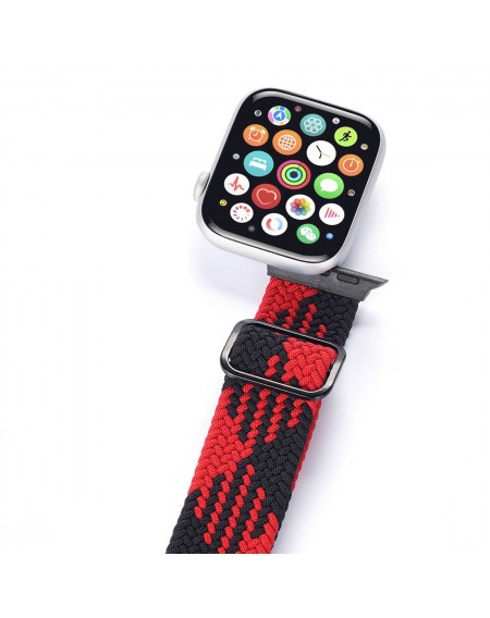 Dux Ducis Strap Watch 7 Band 7/6/5/4/3/2 / SE (41/40 / 38mm) Wristband Bracelet Bracelet Black and Red (Mixture Version)