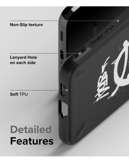 Ringke Onyx Design Durable TPU Cover for Samsung Galaxy S22 black (Graffiti) ()