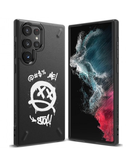 Ringke Onyx Design Durable TPU Cover for Samsung Galaxy S22 Ultra black (Graffiti) ()