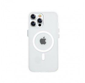 Kingxbar PQY Elegant Series Magnetic Case for iPhone 13 Housing Cover White (MagSafe Compatible)