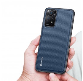 Dux Ducis Fino case cover covered with nylon material for Xiaomi Redmi Note 11 Pro 5G / 11 Pro blue