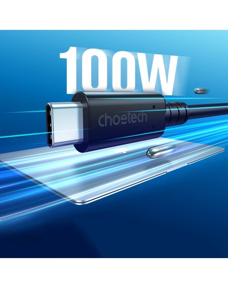 Choetech cable USB-C - USB-C USB 4 Gen3 100W 40Gbps / 8K 0.8m black (XCC-1028)