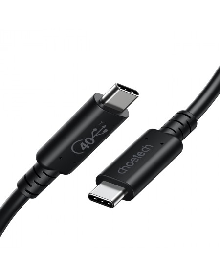 Choetech cable USB-C - USB-C USB 4 Gen3 100W 40Gbps / 8K 0.8m black (XCC-1028)