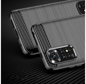 Carbon Case Flexible Cover Sleeve for Xiaomi Redmi Note 11S / Note 11 black