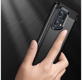 Carbon Case flexible cover case Oppo Find X5 black