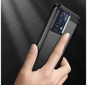 Carbon Case Flexible Cover Realme 9 Pro + (9 Pro Plus) black
