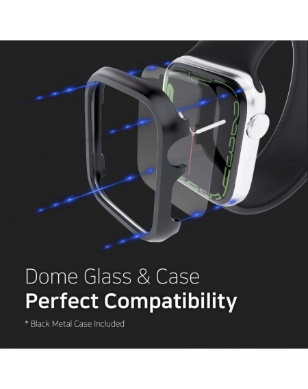 TEMPERED GLASS WHITESTONE DOME GLASS 2-PACK &amp; BEZEL Apple Watch 7 (45MM) CLEAR