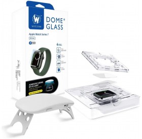 TEMPERED GLASS WHITESTONE DOME GLASS 2-PACK &amp; BEZEL Apple Watch 7 (41MM) CLEAR