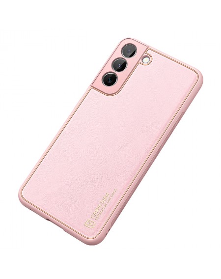 Dux Ducis Yolo elegant cover made of ecological leather for Samsung Galaxy S22 pink