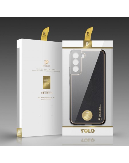 Dux Ducis Yolo elegant cover made of ecological leather for Samsung Galaxy S22 + (S22 Plus) black