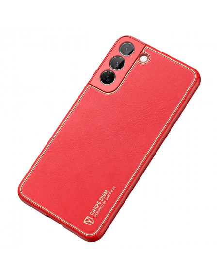 Dux Ducis Yolo elegant cover made of ecological leather for Samsung Galaxy S22 + (S22 Plus) red