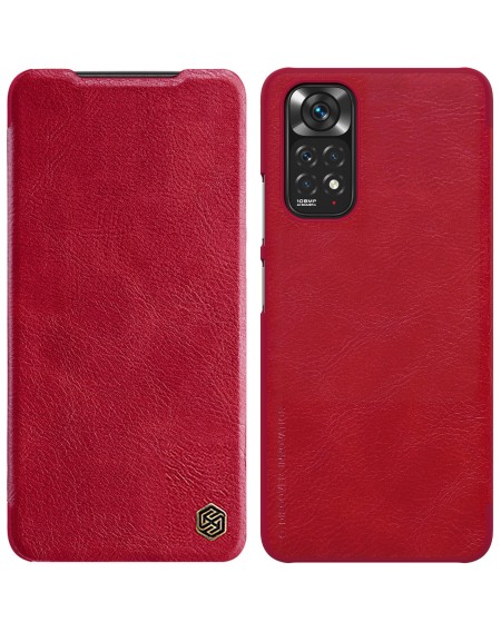 Nillkin Qin leather holster case for Xiaomi Redmi Note 11S / Note 11 red