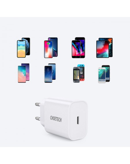 Choetech USB wall charger Type C PD 20W white (Q5004 V4)