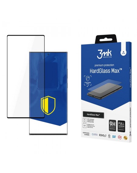 3MK HardGlass Max Sam S22 Ultra S908 black / black, FullScreen Glass