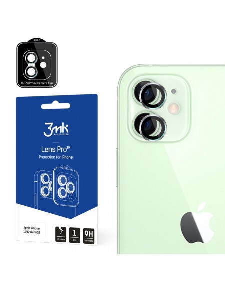 3MK Lens Protection Pro iPhone 11/12/12 Mini Camera lens protection with mounting frame 1 pc.