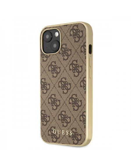 Guess GUHMP13MG4GB iPhone 13 6,1" brązowy/brown hard case 4G Collection Magsafe
