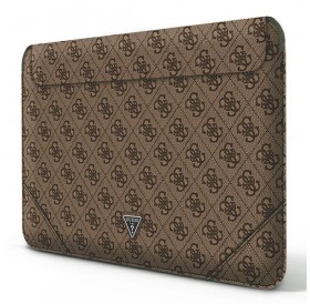 Guess Sleeve GUCS16P4TW 16" brązowy /brown 4G Uptown Triangle logo
