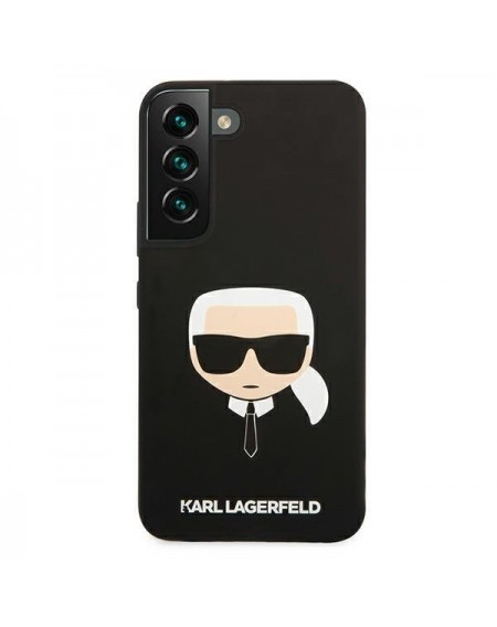 Karl Lagerfeld KLHCS22SSLKHBK S22 S901 czarny/black hardcase Silicone Karl`s Head